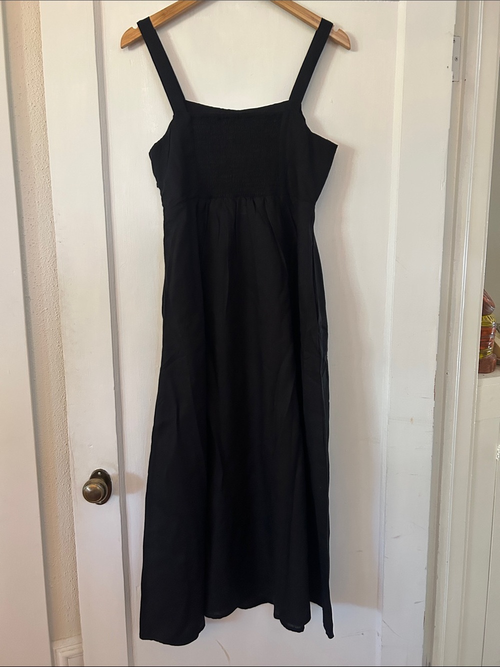Disturbia NWT black linen blend dress Viking embroidery as-is read description - Picture 10 of 10